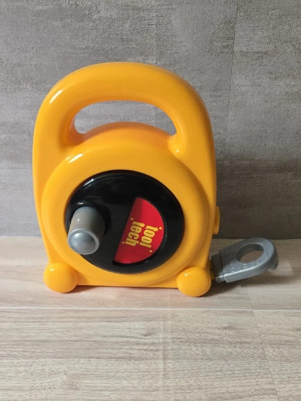 Tool Tech Kids Tape Measure Toy Yellow Handheld Pretend Play Construction Tool